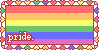 a rainbow pride flag